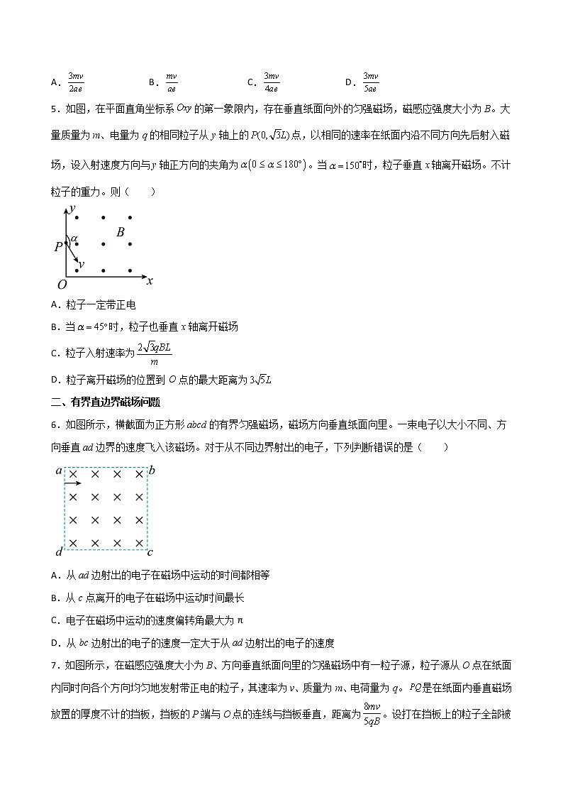 专题16 有界磁场及临界极值多解问题-2023年高三物理二轮高频考点冲刺突破03
