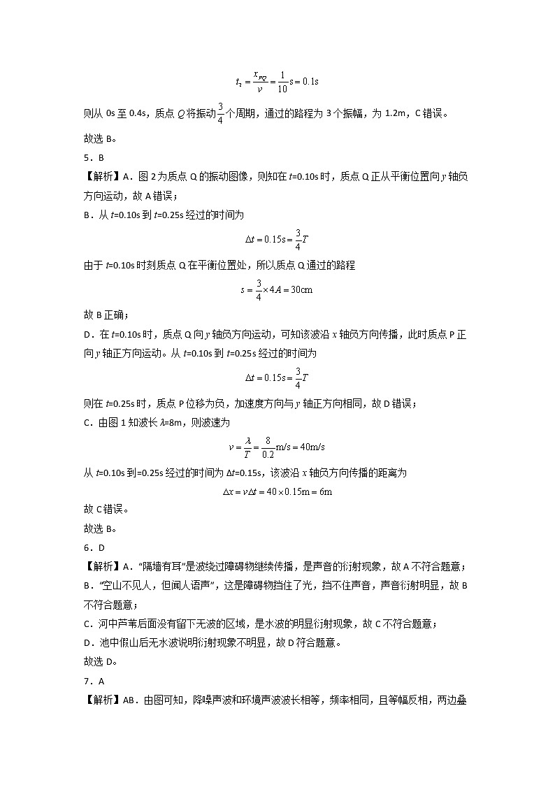 第三章 机械波 基础达标卷（A卷）-高二物理分层训练AB卷（人教版选择性必修第一册）02