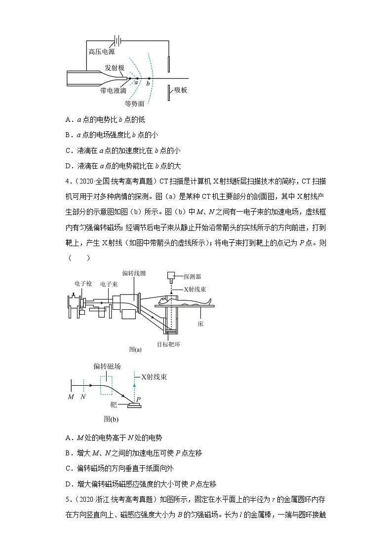 全国各地五年 高考物理真题按知识点分类汇编17-带电粒子在电场中的运动02