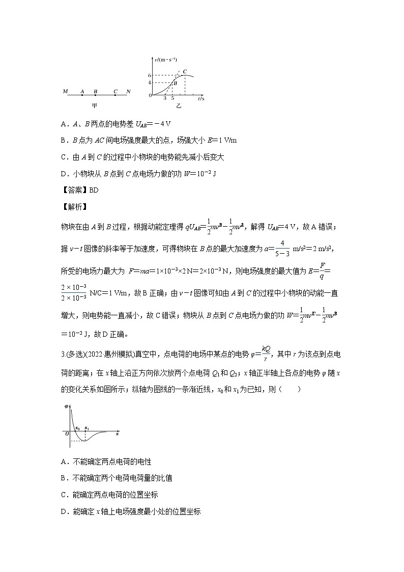 第九章 静电场-4图像问题和电容器（解析版）第3页