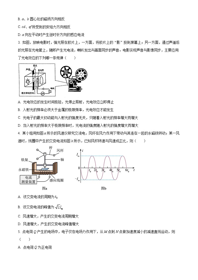 2023广州高三下学期3月综合测试（一）（一模）物理含答案第2页