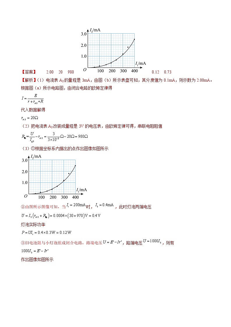 专题18   电学实验—— 备战高考各校及地市好题高三物理试卷分项汇编（江苏专用）02