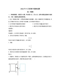 2022潍坊安丘、高密、诸城高二下学期期中考试物理试题含解析