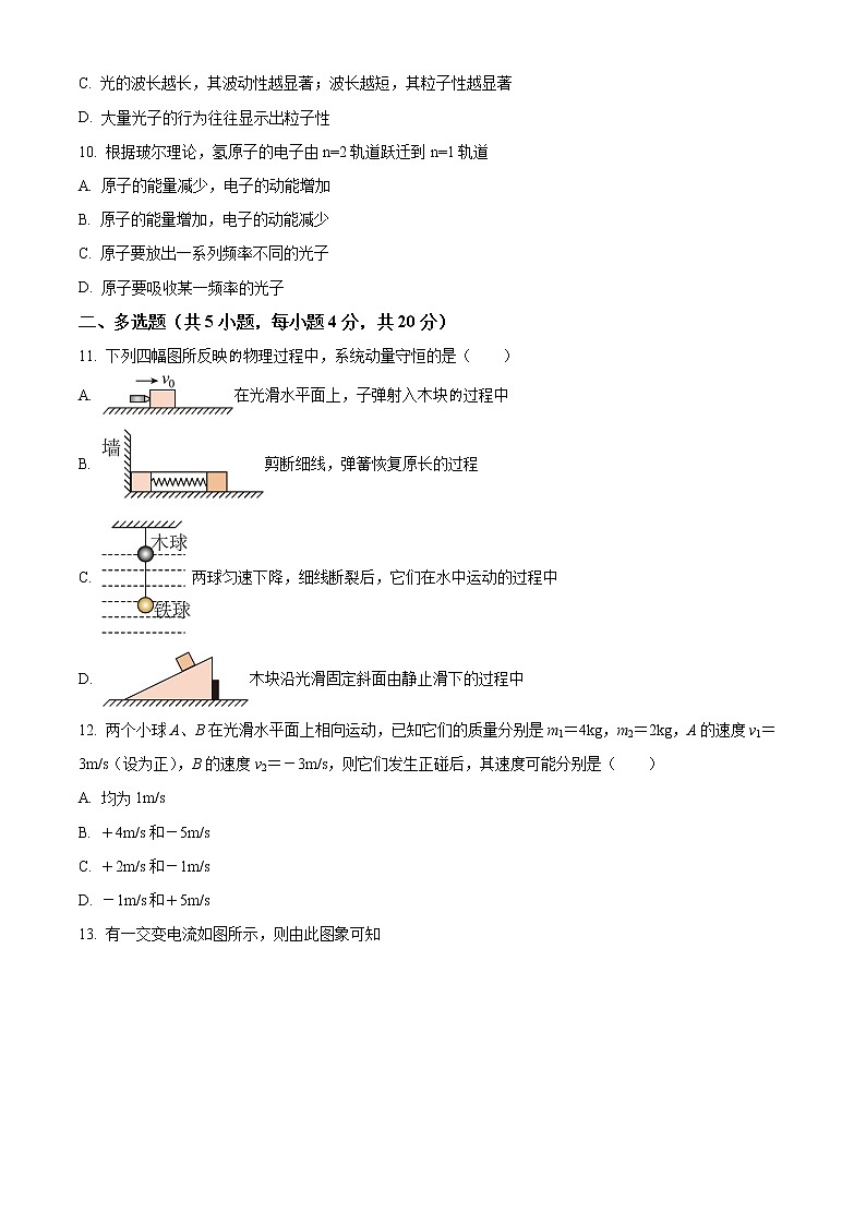 新疆昌吉州行知学校2021-2022学年高二下学期期中考试物理试题无答案第3页