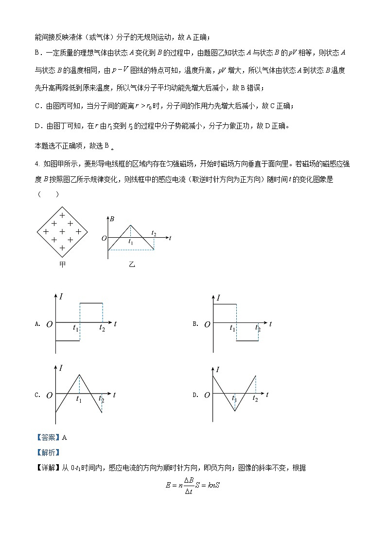 2022通辽开鲁县一中高二下学期期中考试物理试题含解析03