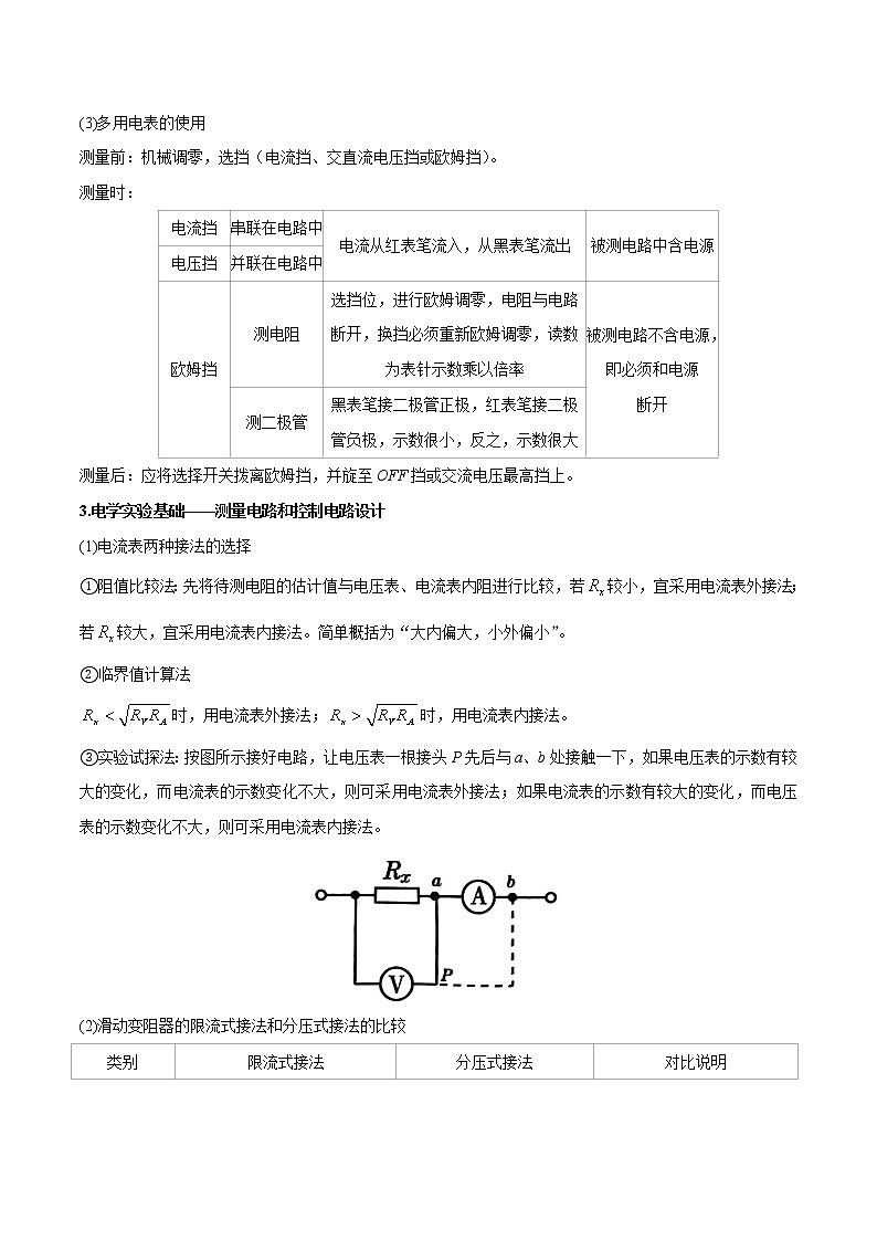 专题01 物理实验基础——【备考2023】高考物理实验题专项精讲精练学案（原卷版+解析版）02