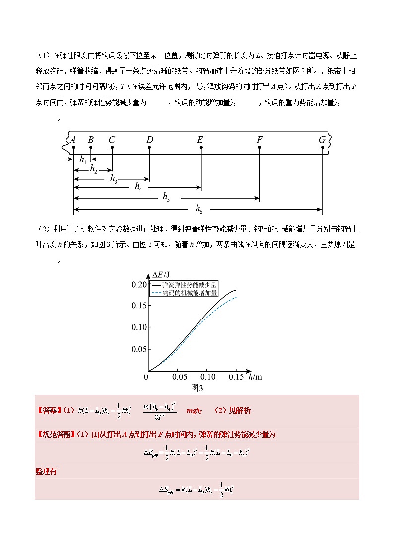专题12 力学创新型实验题——【备考2023】高考物理实验题专项精讲精练学案（原卷版+解析版）02