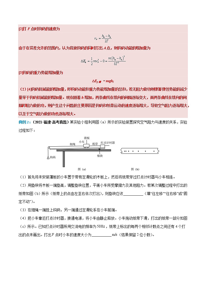 专题12 力学创新型实验题——【备考2023】高考物理实验题专项精讲精练学案（原卷版+解析版）03