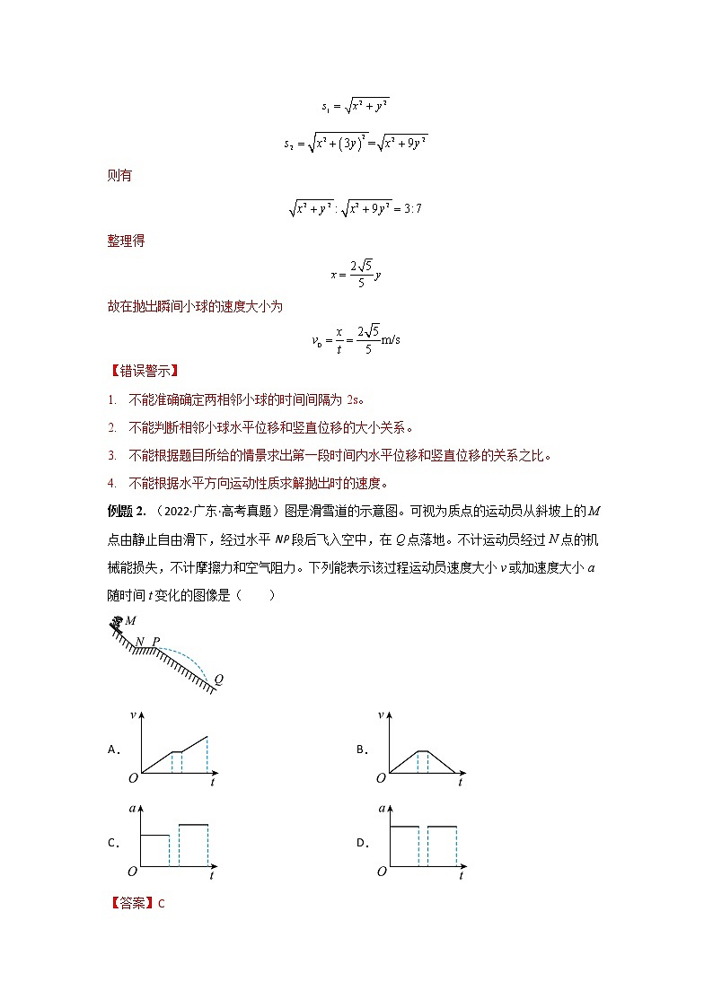 08 抛体运动 ——【冲刺2023】高考物理考试易错题（全国通用）（原卷版+解析版）02