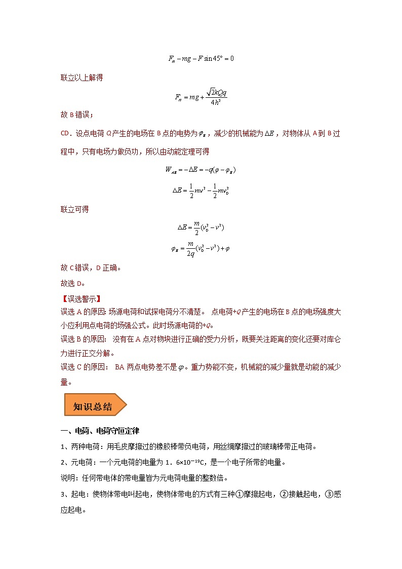 17 电场力、电场能的性质 ——【冲刺2023】高考物理考试易错题(全国通用)（原卷版+解析版）03