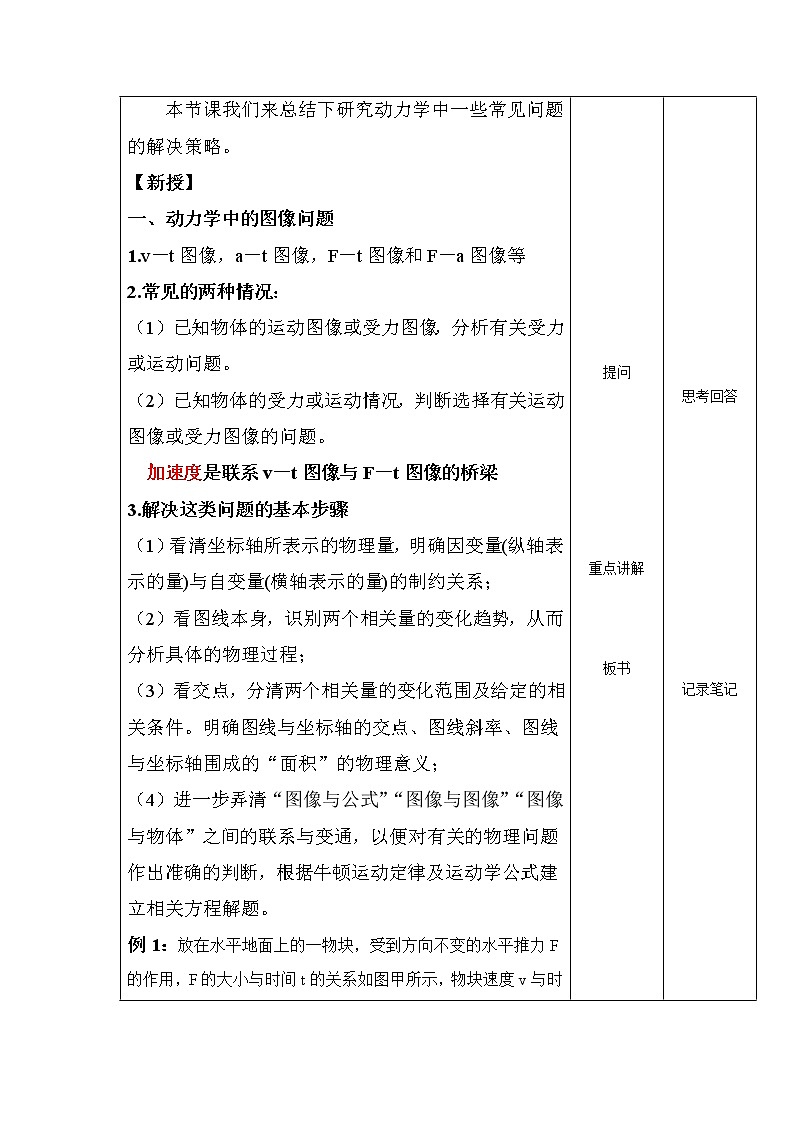 4.5 牛顿运动定律的应用（二）讲义 高一上学期物理人教版（2019）必修第一册02