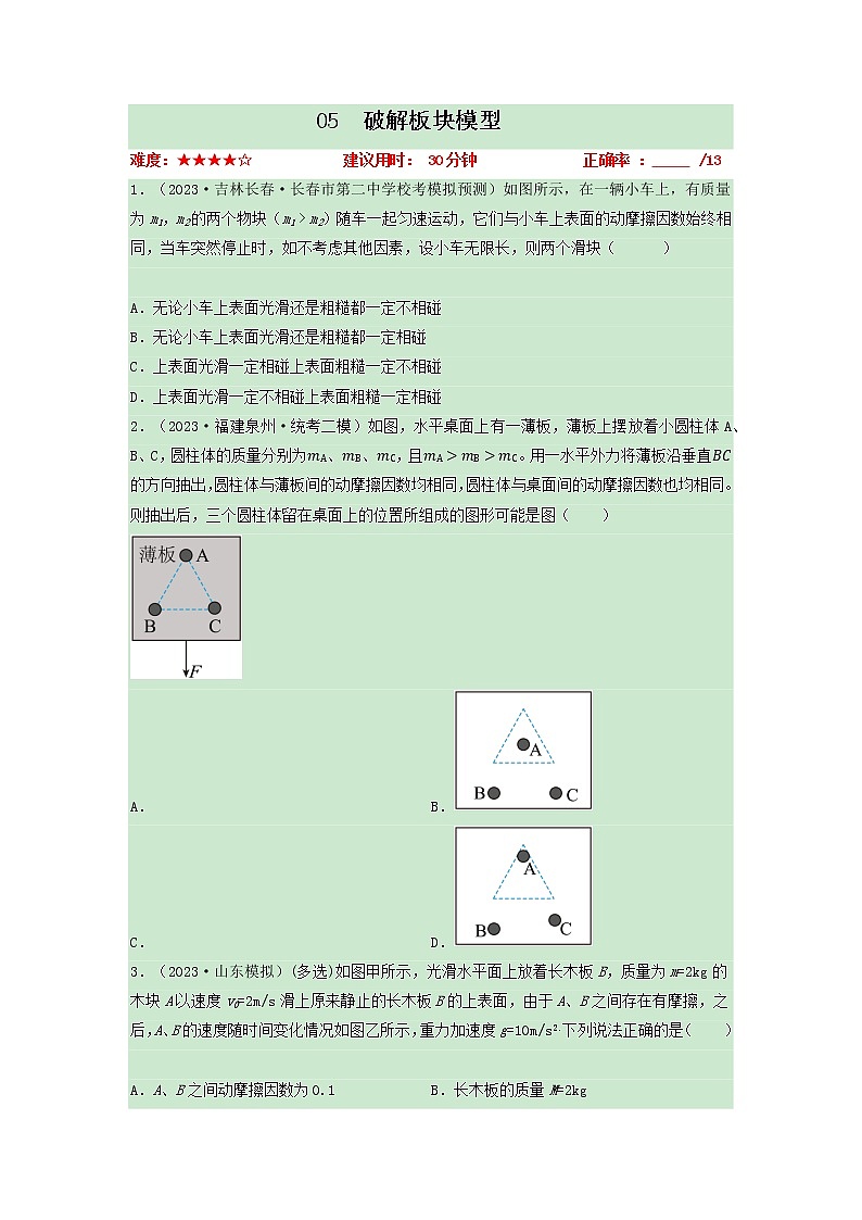 专题05破解板块模型（原卷版）第1页