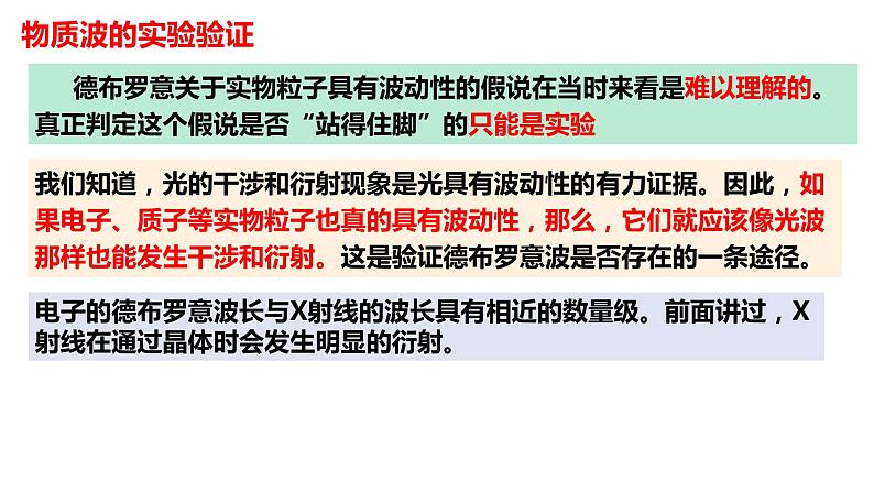 第四章第五节 粒子的波动性和量子力学的建立 课件  高二下学期物理人教版（2019）选择性必修第三册 (1)第4页