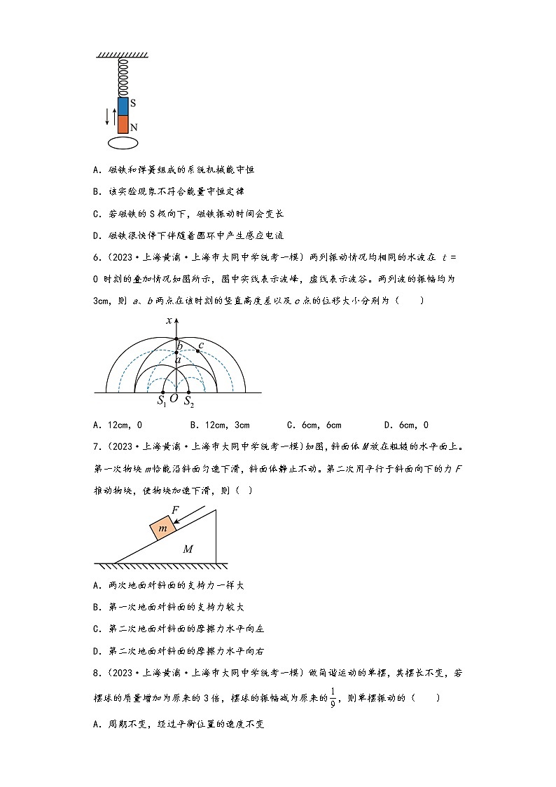 上海市黄浦区三年（2021-2023）年高考物理一模试题-01单选题02