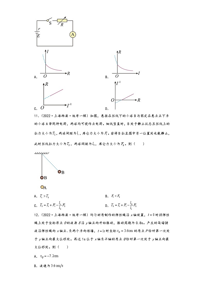 上海市杨浦区三年（2021-2023）年高考物理一模试题-01选择题第3页