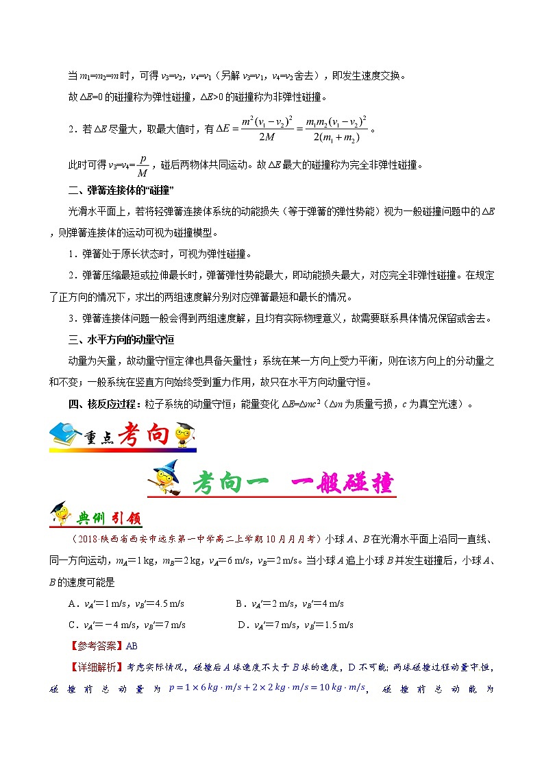 高考物理考点一遍过 考点32 动量与能量的综合应用 试卷02