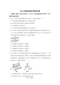 2022年湖南省新高考物理试卷（原卷版）