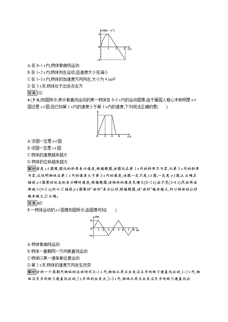第2章　习题课 s-t图像与v-t图像的识别及应用02