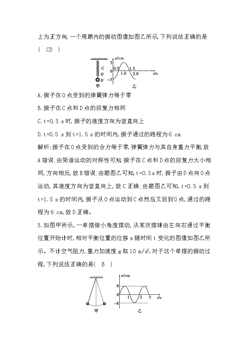 2023届二轮复习 专题训练14　机械振动和机械波  作业（浙江专用）第2页