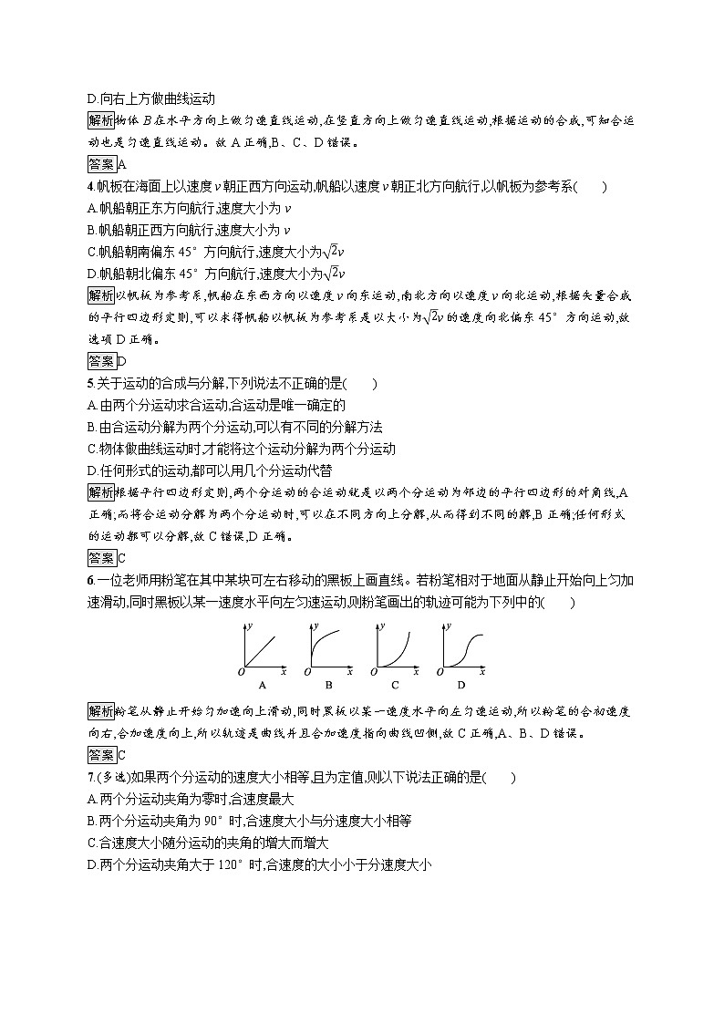第2章　抛体运动 第1节　运动的合成与分解第2页