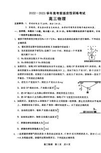 2023届河北省高三下学期高考前适应性考试 物理试题及答案