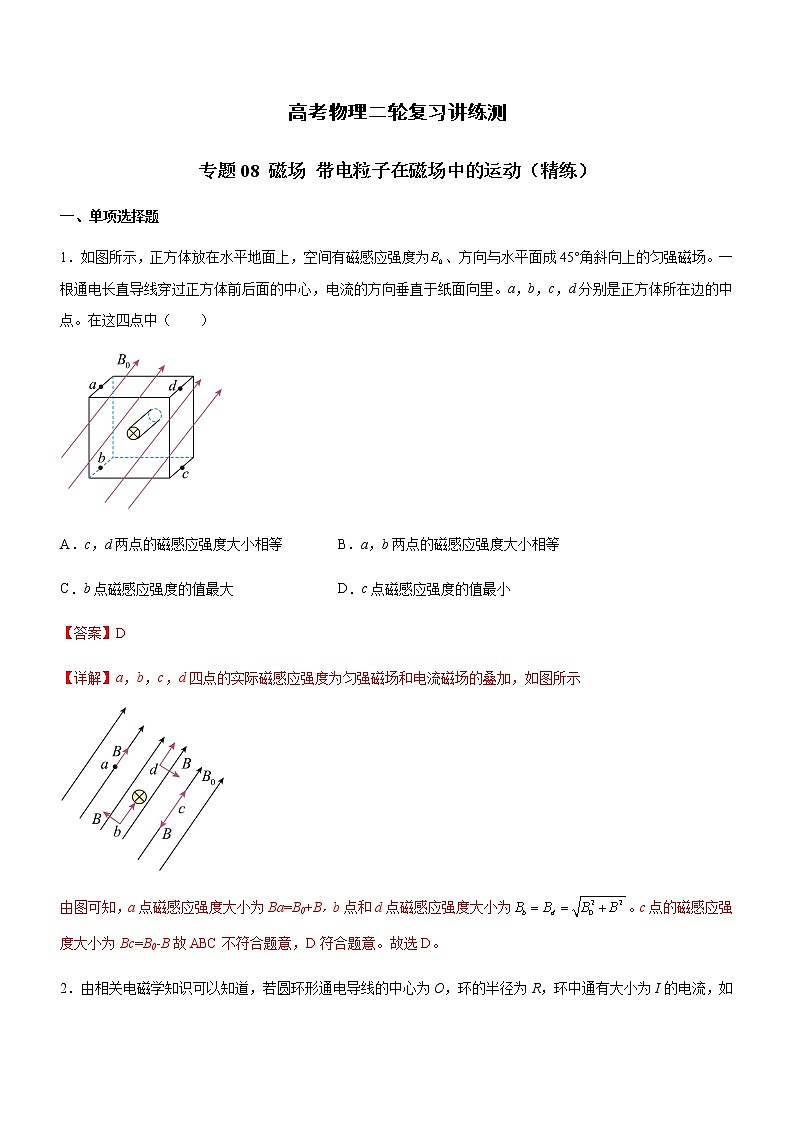 专题08 磁场 带电粒子在磁场中的运动-高考物理二轮复习讲练测（全国通用）01