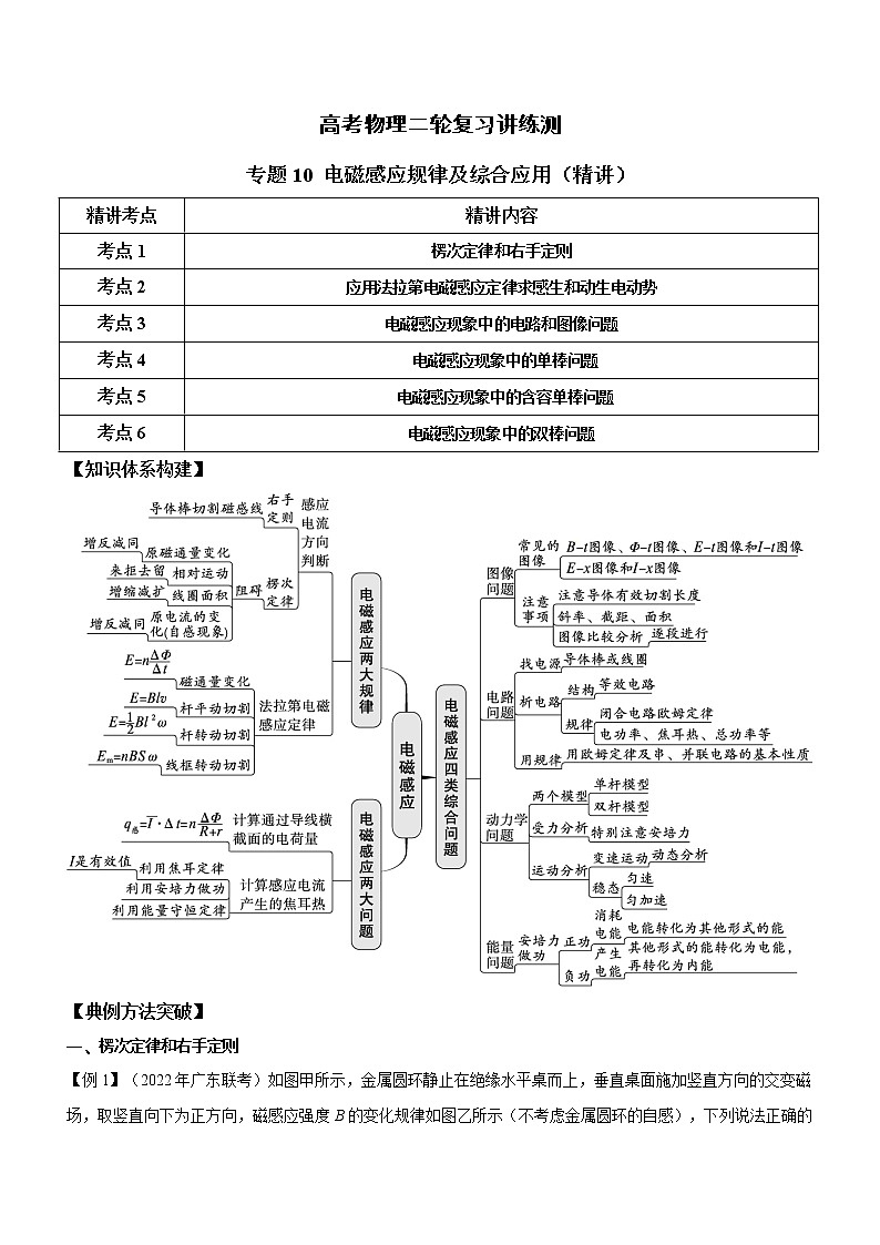 专题10 电磁感应规律及综合应用-高考物理二轮复习讲练测（全国通用）01