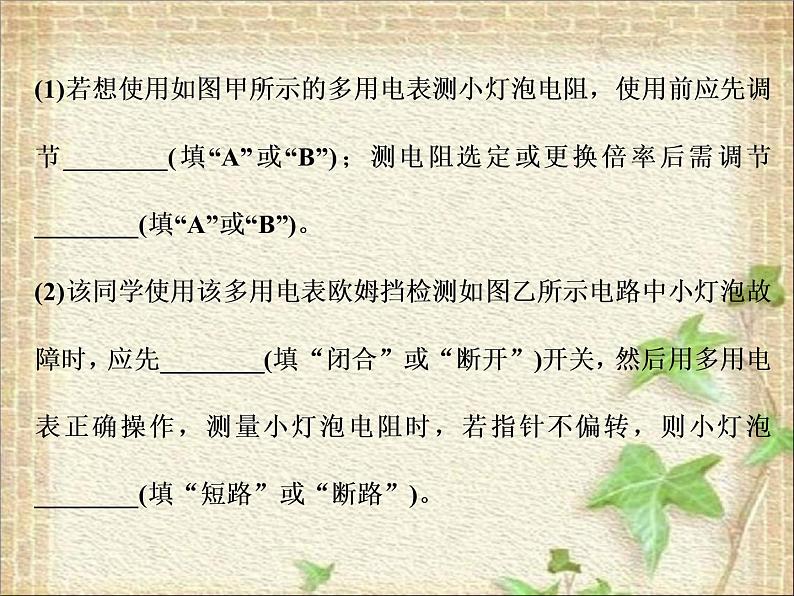 2022-2023年高考物理一轮复习 电学实验课件 (3)(重点难点易错点核心热点经典考点)06