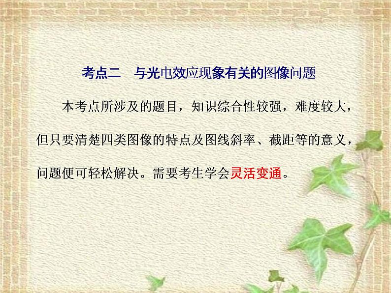 2022-2023年高考物理一轮复习 光电效应波粒二象性课件(重点难点易错点核心热点经典考点)07