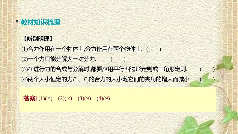 2022-2023年高考物理一轮复习 力的合成与分解课件(重点难点易错点核心热点经典考点)第4页