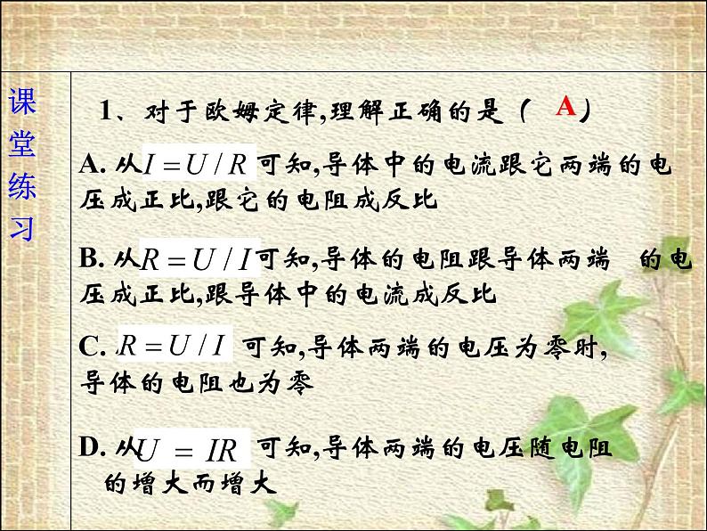 2022-2023年高考物理一轮复习 欧姆定律课件 (2)(重点难点易错点核心热点经典考点)第8页