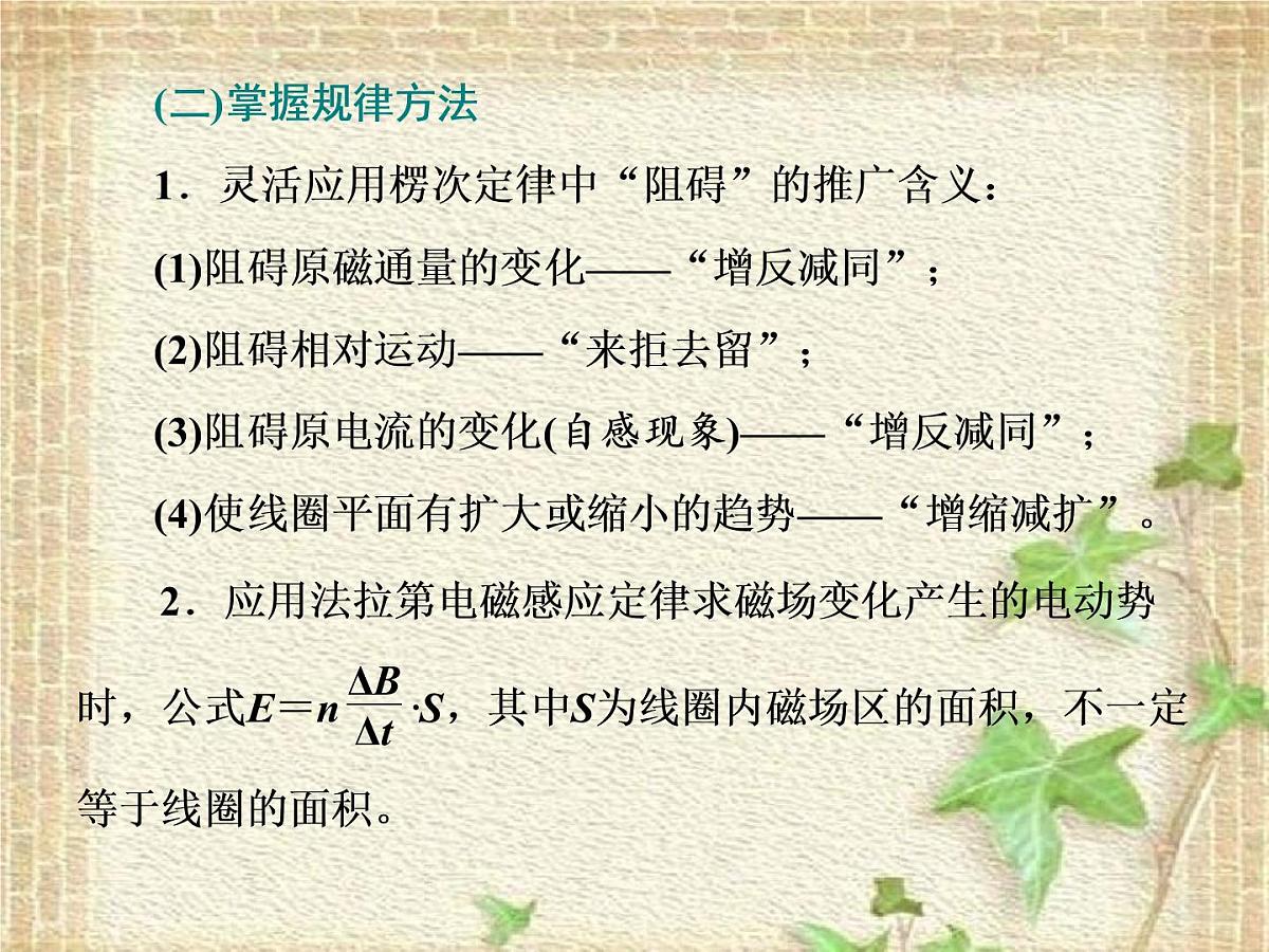 2022-2023年高考物理一轮复习 楞次定律法拉第电磁感应定律课件(重点难点易错点核心热点经典考点)第4页
