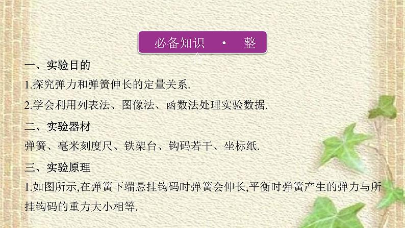 2022-2023年高考物理一轮复习 实验：探究弹力和弹簧伸长的关系课件 (2)(重点难点易错点核心热点经典考点)第2页