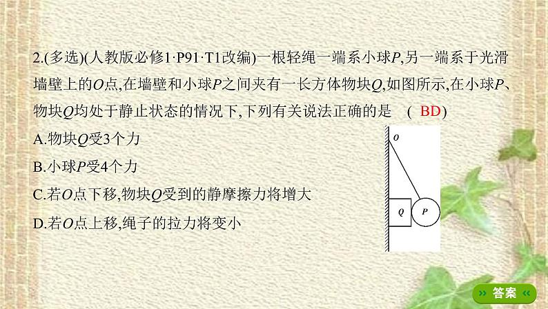 2022-2023年高考物理一轮复习 受力分析共点力的平衡课件 (2)(重点难点易错点核心热点经典考点)第7页