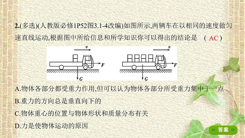 2022-2023年高考物理一轮复习 重力弹力课件 (2)(重点难点易错点核心热点经典考点)06