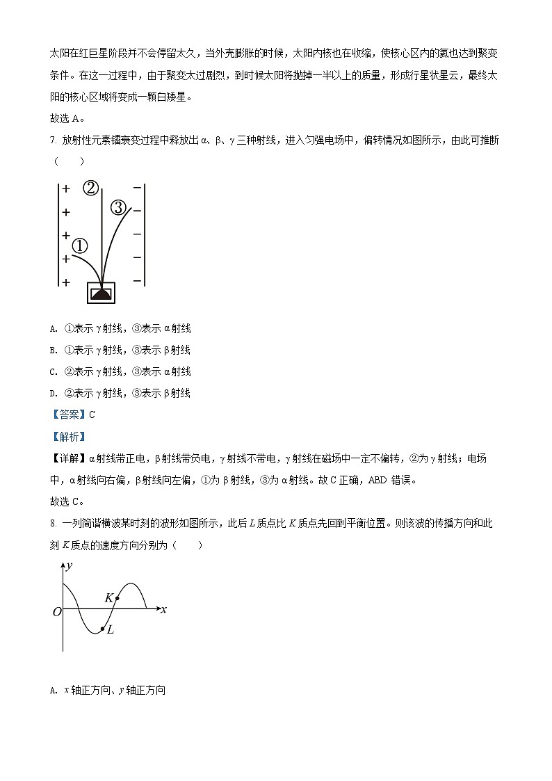 2021-2022学年上海奉贤区致远高级中学高二下学期期末在线教学评估物理试题（等级考） （解析版）第3页
