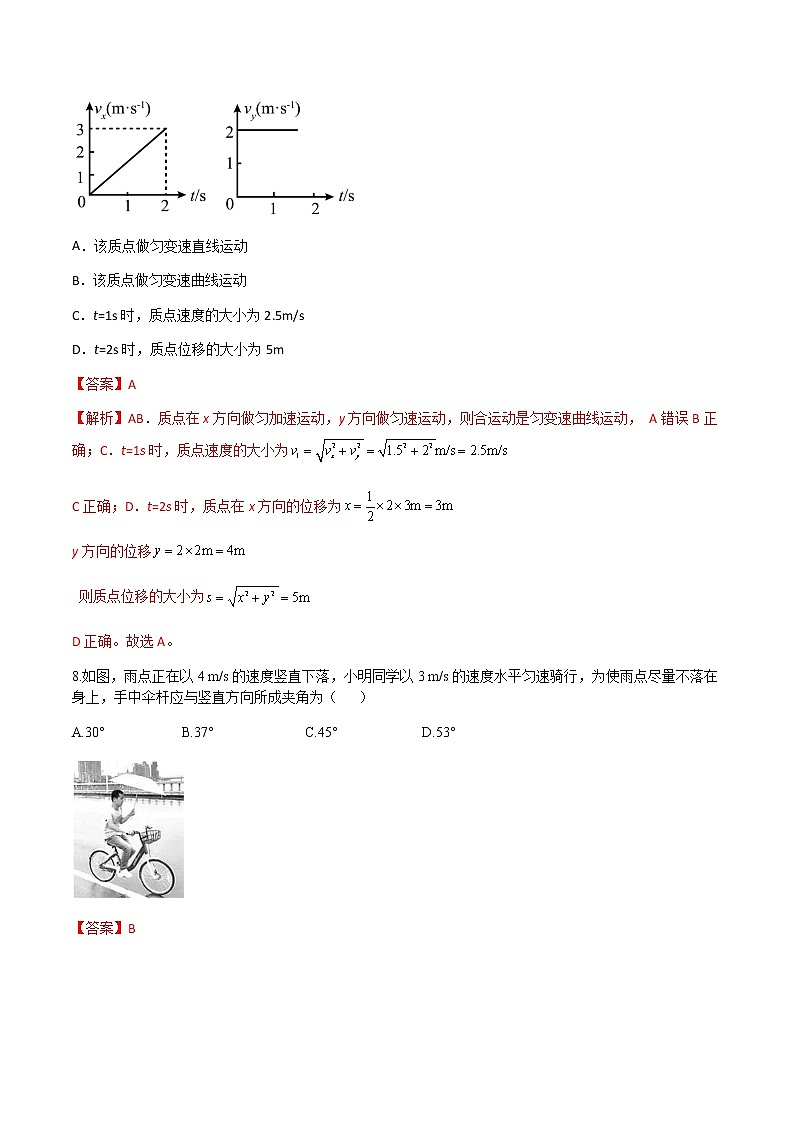5.2 运动的合成与分解（备作业）-高一物理同步备课系列（人教版必修第二册）03