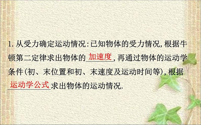 2022-2023年人教版(2019)新教材高中物理必修1 第4章运动和力的关系4.5牛顿运动定律的应用(1)课件第2页