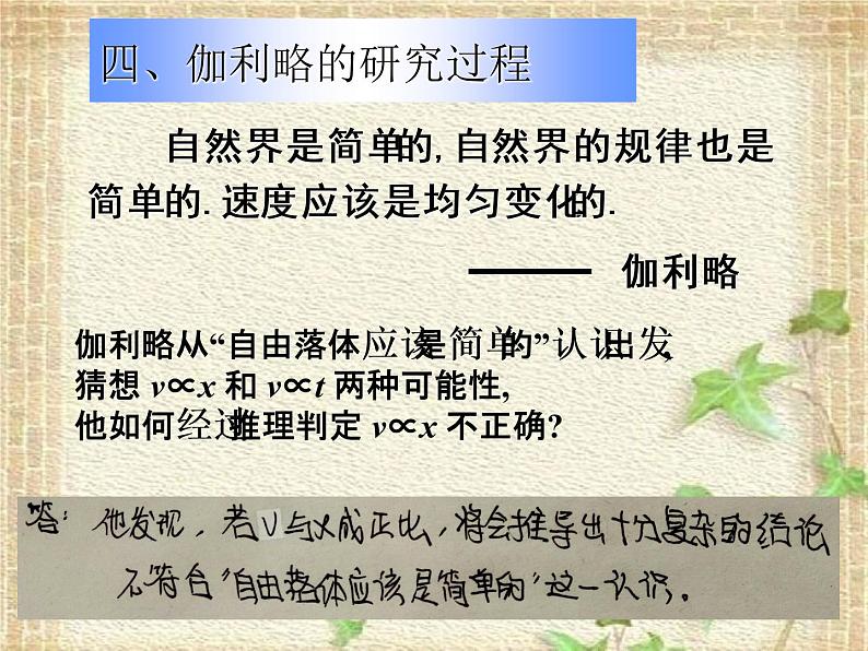 2022-2023年人教版(2019)新教材高中物理必修1 第2章匀变速直线运动的研究2.4自由落体运动课件08