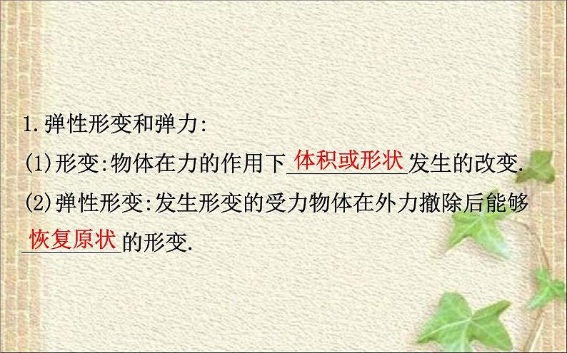 2022-2023年人教版(2019)新教材高中物理必修1 第3章相互作用-力3.1重力与弹力课件02