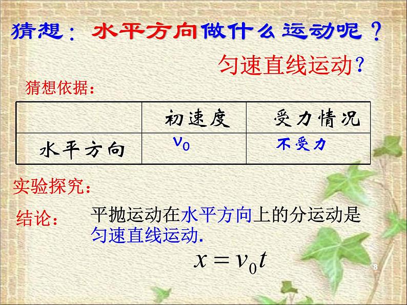 2022-2023年人教版(2019)新教材高中物理必修2 第5章抛体运动5.4抛体运动的规律(1)课件第8页