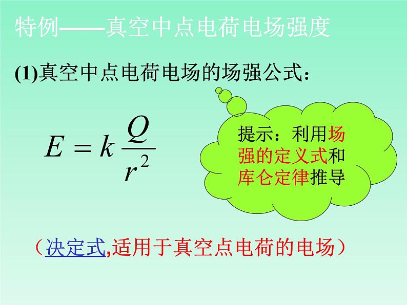 2022-2023年人教版(2019)新教材高中物理必修3 第9章静电场及其应用9.3电场电场强度课件08