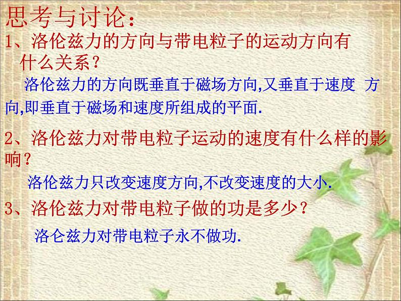 2022-2023年人教版(2019)新教材高中物理选择性必修2 第1章安培力与洛伦兹力1.2磁场对运动电荷的作用力课件07