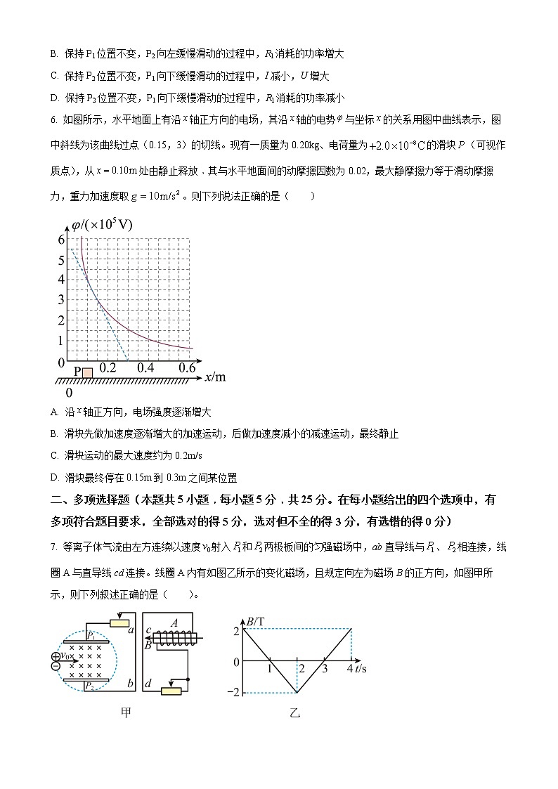 2023长沙师大附中高二下学期第一次月考试题物理含答案第3页