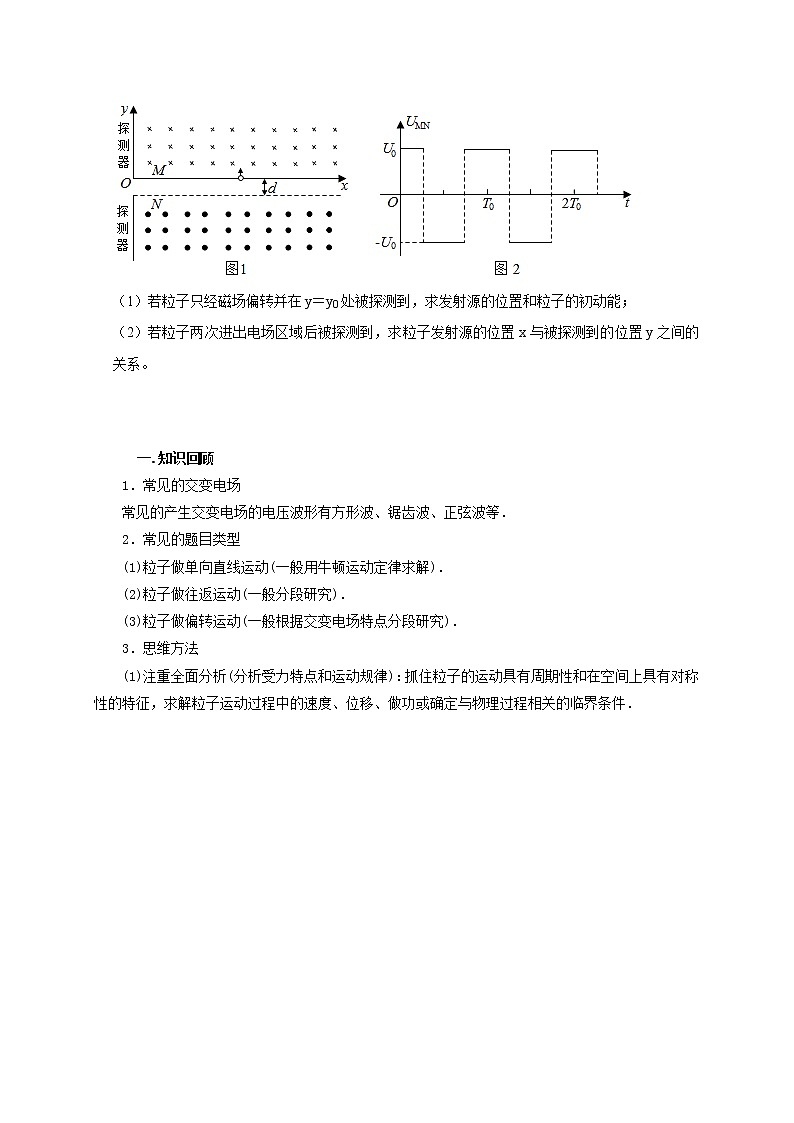 高考物理模型全归纳  第58讲 带电粒子在交变电场中的运动 试卷02