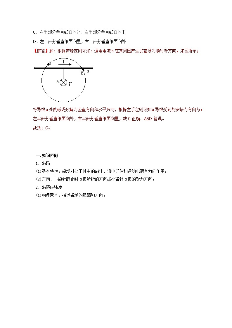 高考物理模型全归纳  第73讲 磁场及磁场的叠加 试卷02