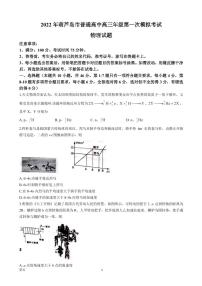 2022届辽宁省葫芦岛市普通高中高三下学期4月第一次模拟考试物理试题（PDF版）