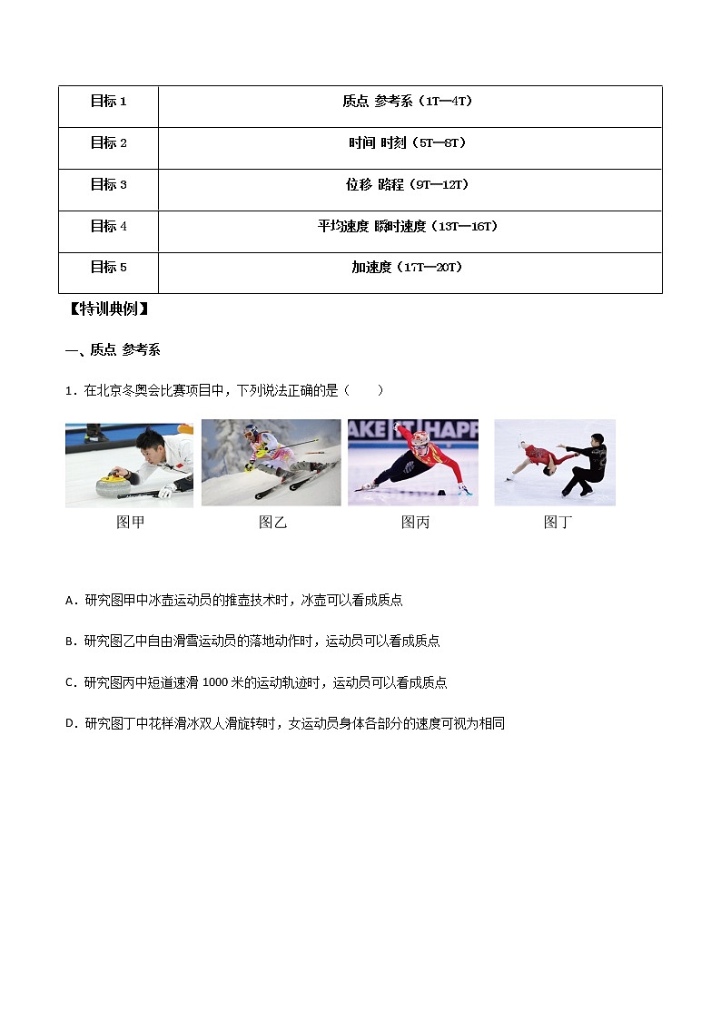 高考物理一轮复习【专题练习】 专题01 描述运动的基本概念02