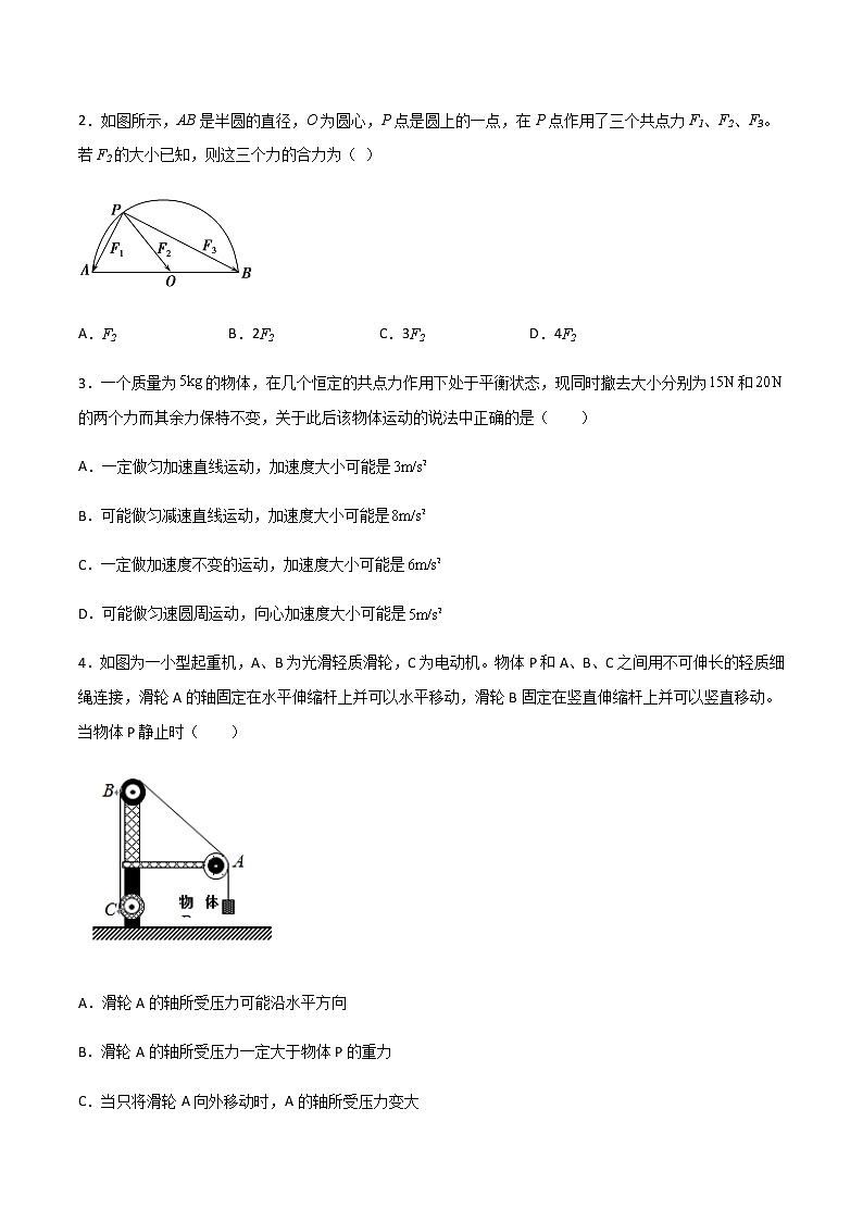 高考物理一轮复习【专题练习】 专题08 力的合成与分解03