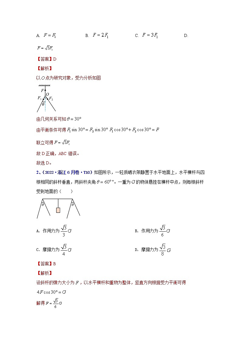 专题02 相互作用　力（教师版）第2页